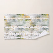 Berkenbomen patroon groen bad handdoek (Handdoek)