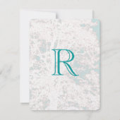 Berkenboom Aqua Playbill-lettertypen Bewaar de dat Kaart (Achterkant)