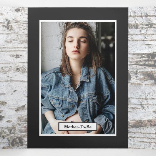 Berkenboom, Baby shower Suite Drieluik Uitnodiging (Binnenkant midden)