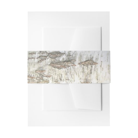 Berkenboom Bark Buik Band voor rustieke bruiloft Uitnodigingen Wikkel (Voorkant Voorbeeld)