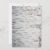 Berkenboom Bark Rustiek Land Verlovingsfeest Kaart (Achterkant)