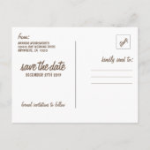 Berkenboom Bark Rustieke bruiloft Save the Date Ka Aankondigingskaart (Achterkant)