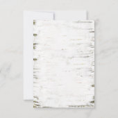 Berkenboom Bark Rustieke herfst bruiloft RSVP Kaartje (Achterkant)