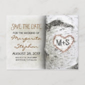 berkenboom bewaar de datum briefkaarten (Voorkant)