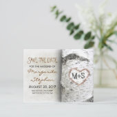 berkenboom bewaar de datum briefkaarten (Staand voorkant)