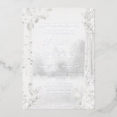 Berkenboom bos bruiloft folie uitnodiging (Voorkant)