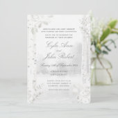 Berkenboom bos bruiloft kaart (Staand voorkant)