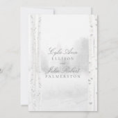 Berkenboom bos bruiloft kaart (Achterkant)