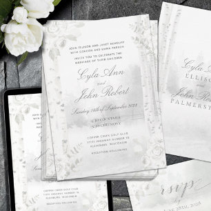 Berkenboom bos bruiloft kaart