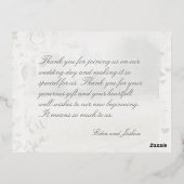 Berkenboom bos chuppah bruiloft dank u kaart (Achterkant)