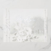 Berkenboom bos chuppah bruiloft dank u kaart (Voorkant)