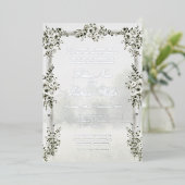 Berkenboom bos chuppah bruiloft folie uitnodiging (Staand Voorkant)