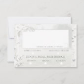 Berkenboom Bos Chuppah Bruiloft Maaltijd Keuze RSV RSVP Kaartje (Achterkant)