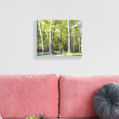 Berkenboom Bossen verpakt Canvas (Insitu (Woonkamer))