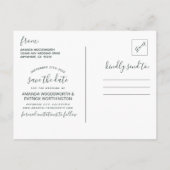 Berkenboom Botanische bruiloft Save the Date Kaart (Achterkant)