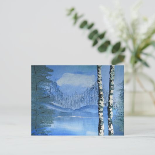 Berkenboom Briefkaart (horizontaal) (Staand voorkant)