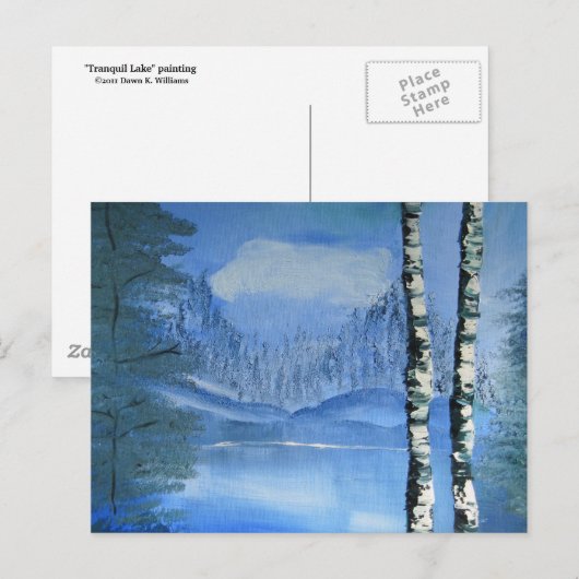 Berkenboom Briefkaart (horizontaal) (Voorkant / Achterkant)