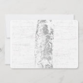 Berkenboom bruiloft met gesneden hart initialen kaart (Achterkant)