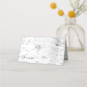 Berkenboom bruiloft staande escort of plaats kaart plaatskaartje (Achterkant)