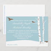 Berkenboom bruiloft uitnodigingen (Voorkant / Achterkant)