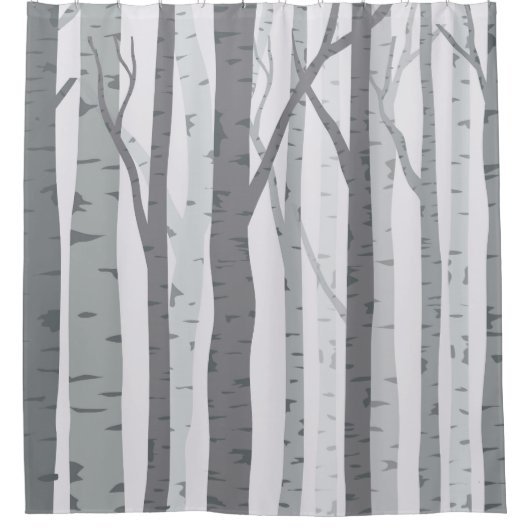 Berkenboom douchegordijn (Voorkant)