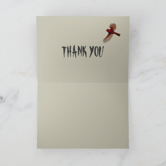 Berkenboom en rode kardinalen bedankt (Binnen)