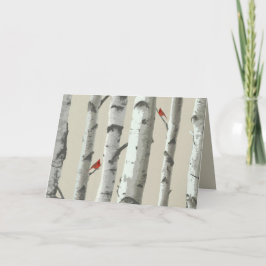 Berkenboom en rode kardinalen bedankt