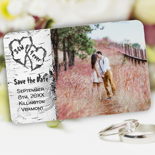 Berkenboom foto Save the Date Magnet Magneet