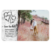 Berkenboom foto Save the Date Magnet Magneet (Horizontaal)