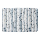 Berkenboom grijs wit patroon badmat (Voorkant)