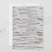 Berkenboom hart initialen bruids douche uitnodigin kaart (Achterkant)