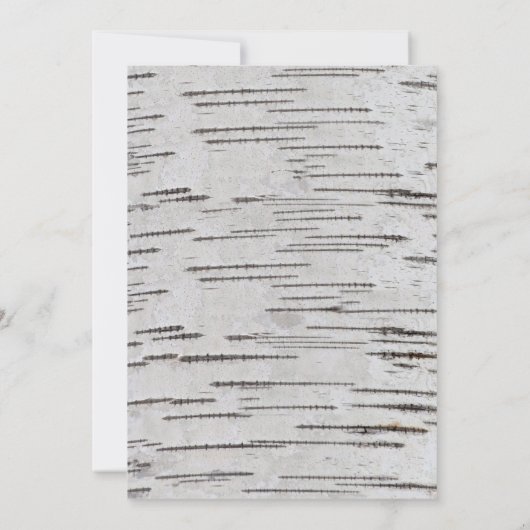 Berkenboom hart initialen bruids douche uitnodigin kaart (Achterkant)