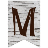 Berkenboom hart initialen rustieke bruiloft banner (Tweede vlag)