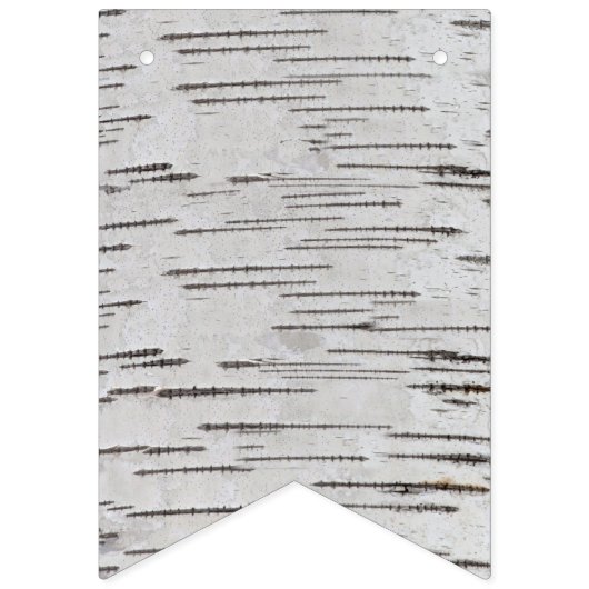 Berkenboom hart initialen rustieke bruiloft banner (Eerste vlag)