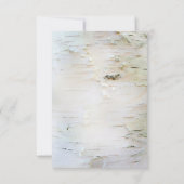 Berkenboom hart initialen rustieke bruiloft RSVP-k RSVP Kaartje (Achterkant)