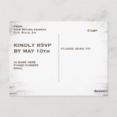 Berkenboom hart initialen rustieke verlovingsfeest briefkaart (Achterkant)