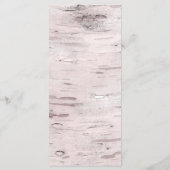 Berkenboom & Hart Rustiek Bruiloft Menu Kaart (Achterkant)