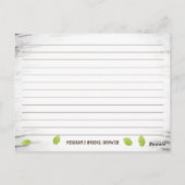 Berkenboom hart rustiek vrijgezellenfeest receptka briefkaart (Achterkant)