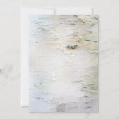 Berkenboom hart rustieke repetitie diner uitnodigi kaart (Achterkant)