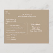 Berkenboom & Hart Rustieke Trouw-RSVP Uitnodiging Briefkaart (Achterkant)