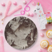 Berkenboom huid fotopapier Borden 9 Papieren Bordje (Feest)