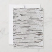 Berkenboom Initialen Hart Rustiek Land Bruiloft Kaart (Achterkant)