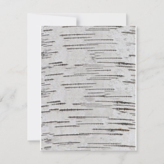 Berkenboom Initialen Hart Rustiek Land Bruiloft Kaart (Achterkant)