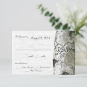 Berkenboom met gesneden hart RSVP (Staand voorkant)