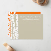 Berkenboom Nota van Bedankt Notitiekaartje (Voorkant / Achterkant in situ)