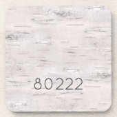 Berkenboom Postcode Buitenshuis Natuur Nieuw Home Bier Onderzetter (Voorkant)