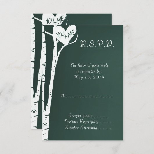 Berkenboom RSVP (Voorkant / Achterkant)