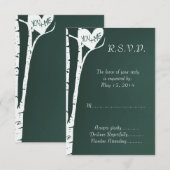 Berkenboom RSVP Kaartje (Voorkant / Achterkant)