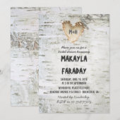 berkenboom rustiek vrijgezellenfeest kaart (Voorkant / Achterkant)