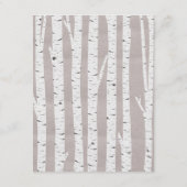 Berkenboom rustieke bruiloft details / routebeschr informatiekaartje (Achterkant)